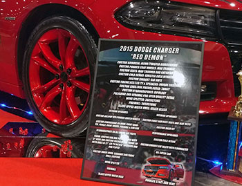 Car Show Sign for a Dodge Charger